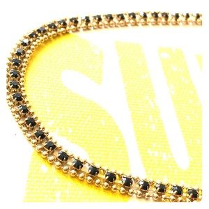 Black & Gold Diamond Accent Necklace